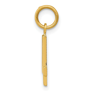 14k Yellow Gold Casted Small Polished Number 4 Charm