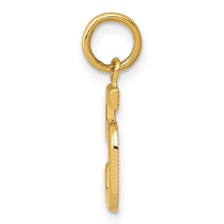 14k Yellow Gold Casted Small Polished Number 5 Charm