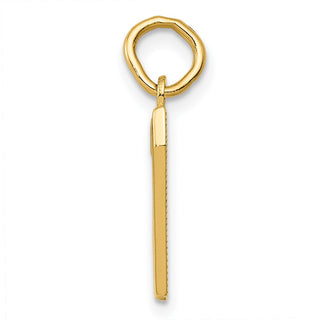 14k Yellow Gold Casted Small Polished Number 7 Charm