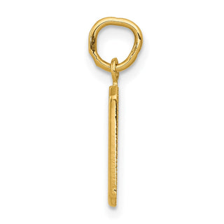 14k Yellow Gold Casted Small Polished Number 9 Charm