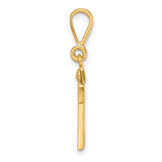 14k Yellow Gold Small Polished Number 16 Charm SP16