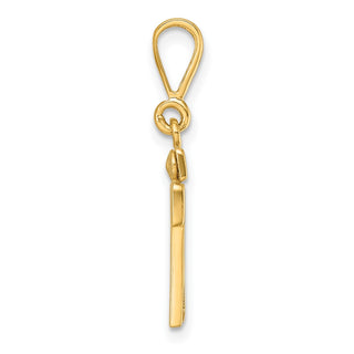 14k Yellow Gold Small Polished Number 16 Charm SP16