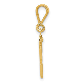 14k Yellow Gold Small Polished Number 33 Pendant SP33