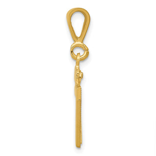14k Yellow Gold Small Polished Number 47 Charm SP47