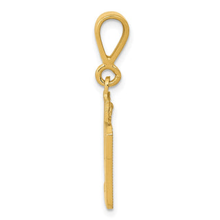 14k Yellow Gold Small Polished Number 49 Charm SP49