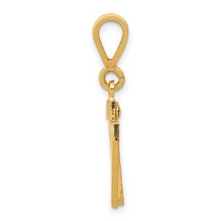14k Yellow Gold Small Polished Number 97 Pendant SP97