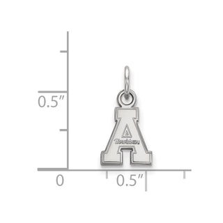 10k White Gold LogoArt Appalachian State University Extra Small Pendant