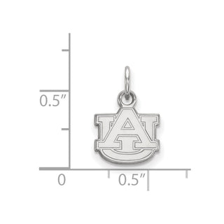 10k White Gold LogoArt Auburn University A-U Extra Small Pendant