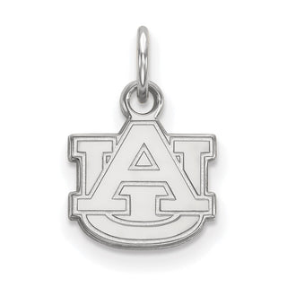 10k White Gold LogoArt Auburn University A-U Extra Small Pendant