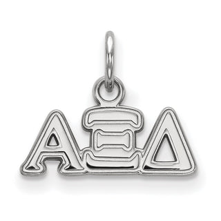 Sterling Silver Rhodium-plated LogoArt Alpha Xi Delta Sorority Greek Letters Extra Small Pendant