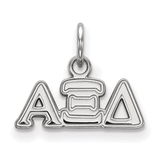 Sterling Silver Rhodium-plated LogoArt Alpha Xi Delta Sorority Greek Letters Extra Small Pendant