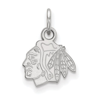 14k White Gold NHL LogoArt Chicago Blackhawks Extra Small Pendant