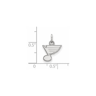 10k White Gold NHL LogoArt St. Louis Blues Extra Small Pendant