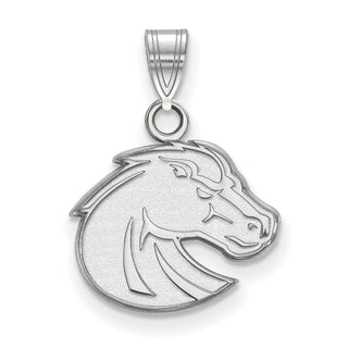 14k White Gold LogoArt Boise State University Bronco Small Pendant