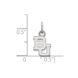 10k White Gold LogoArt Baylor University Bears Extra Small Pendant