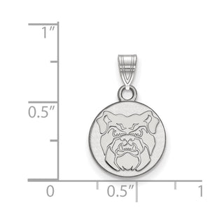 10k White Gold LogoArt Butler University Bulldog Small Pendant