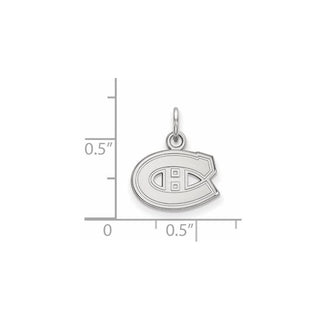 14k White Gold NHL LogoArt Montreal Canadiens Extra Small Pendant