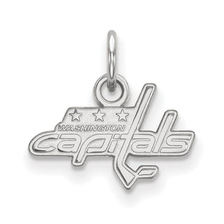 10k White Gold NHL LogoArt Washington Capitals Extra Small Pendant