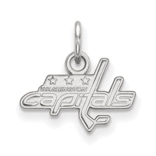 10k White Gold NHL LogoArt Washington Capitals Extra Small Pendant