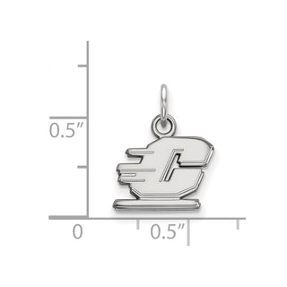 14k White Gold LogoArt Central Michigan University Letter C Extra Small Pendant