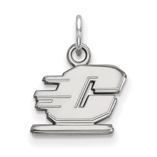 Sterling Silver Rhodium-plated LogoArt Central Michigan University Letter C Extra Small Pendant