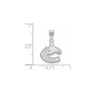 14k White Gold NHL LogoArt Vancouver Canucks Small Pendant