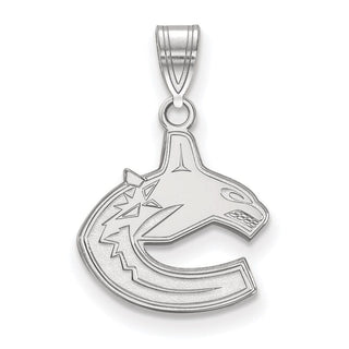 14k White Gold NHL LogoArt Vancouver Canucks Small Pendant