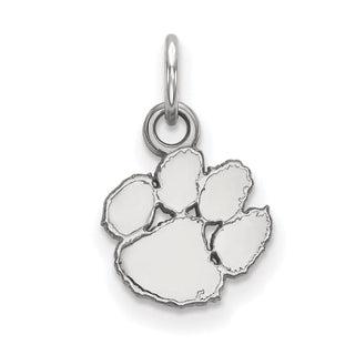 14k White Gold LogoArt Clemson University Tiger Paw Extra Small Pendant