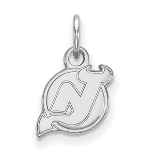 14k White Gold NHL LogoArt New Jersey Devils Extra Small Pendant