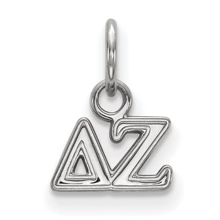 Sterling Silver Rhodium-plated LogoArt Delta Zeta Sorority Greek Letters Extra Small Pendant