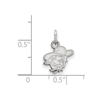 10k White Gold LogoArt Eastern Kentucky University E-K-U Extra Small Pendant