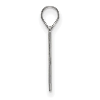 Sterling Silver Rhodium-plated LogoArt East Tennessee State University Letter E Shield Small Pendant
