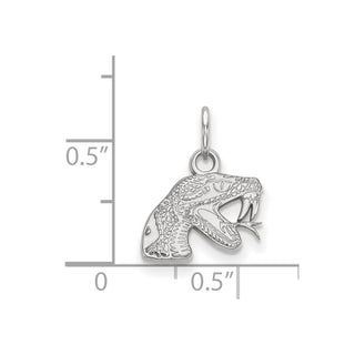 10k White Gold LogoArt Florida A and M University Rattler Extra Small Pendant