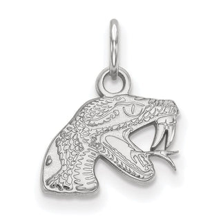 10k White Gold LogoArt Florida A and M University Rattler Extra Small Pendant