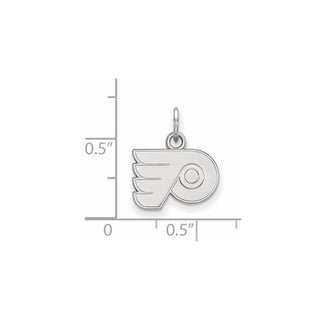 14k White Gold NHL LogoArt Philadelphia Flyers Extra Small Pendant