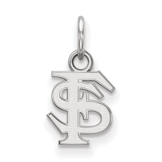 10k White Gold LogoArt Florida State University F-S Extra Small Pendant