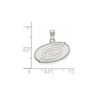 10k White Gold NHL LogoArt Carolina Hurricanes Small Pendant