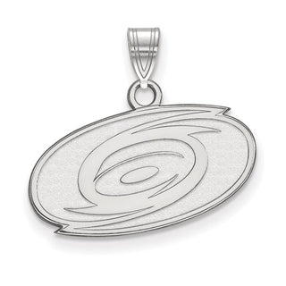14k White Gold NHL LogoArt Carolina Hurricanes Small Pendant