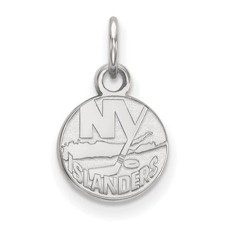 Sterling Silver Rhodium-plated NHL LogoArt New York Islanders Extra Small Pendant