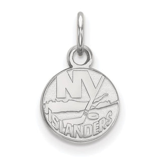 14k White Gold NHL LogoArt New York Islanders Extra Small Pendant