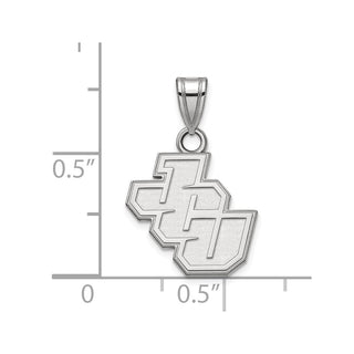 14k White Gold LogoArt John Carroll University Small Pendant