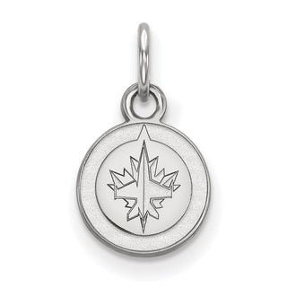 10k White Gold NHL LogoArt Winnipeg Jets Extra Small Pendant