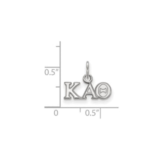 Sterling Silver Rhodium-plated LogoArt Kappa Alpha Theta Sorority Greek Letters Extra Small Pendant