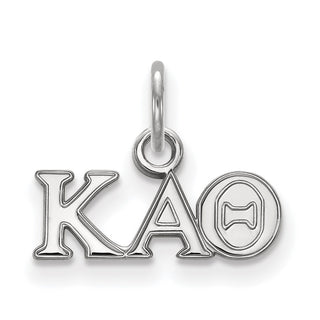 Sterling Silver Rhodium-plated LogoArt Kappa Alpha Theta Sorority Greek Letters Extra Small Pendant