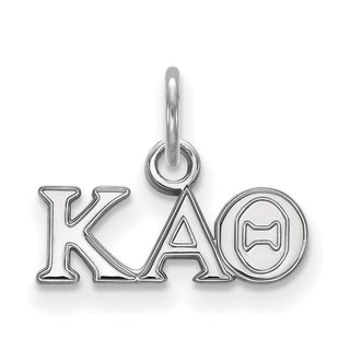 Sterling Silver Rhodium-plated LogoArt Kappa Alpha Theta Sorority Greek Letters Extra Small Pendant