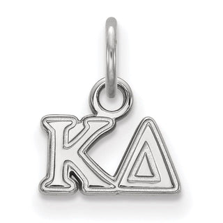 Sterling Silver Rhodium-plated LogoArt Kappa Delta Sorority Greek Letters Extra Small Pendant