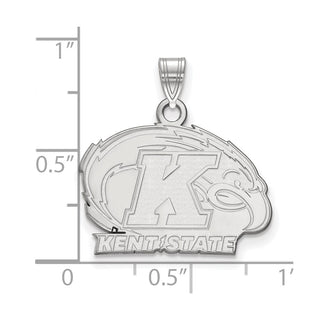 14k White Gold LogoArt Kent State University Small Pendant