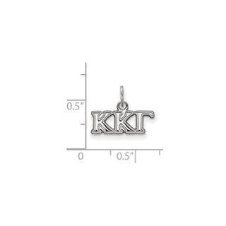 Sterling Silver Rhodium-plated LogoArt Kappa Kappa Gamma Sorority Greek Letters Extra Small Pendant