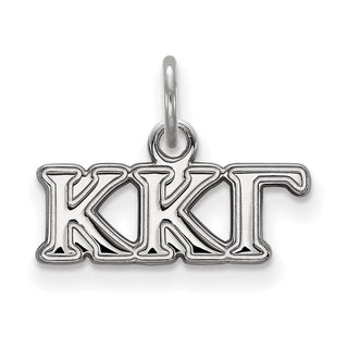 Sterling Silver Rhodium-plated LogoArt Kappa Kappa Gamma Sorority Greek Letters Extra Small Pendant