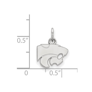 10k White Gold LogoArt Kansas State University Wildcat Extra Small Pendant